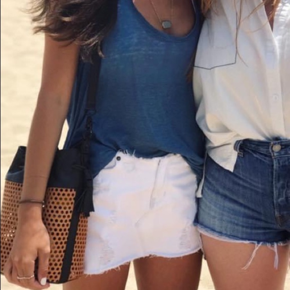 White Jean skirt
